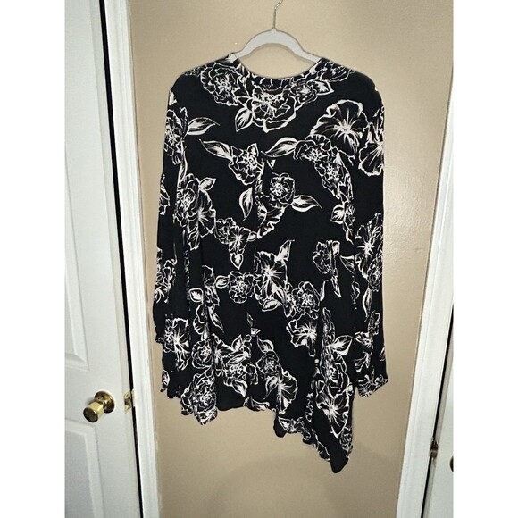 Free People Dress Womens Size Small Snap Out of It Black Floral Tunic Boho - Picture 3 of 12